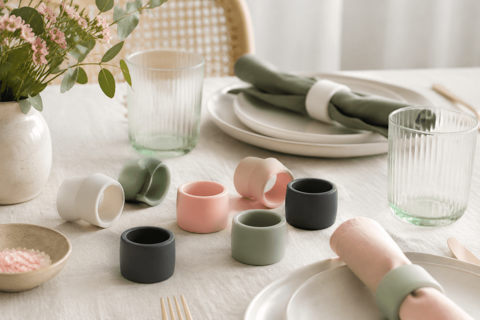 Napkin Ring Set (8) — On the table