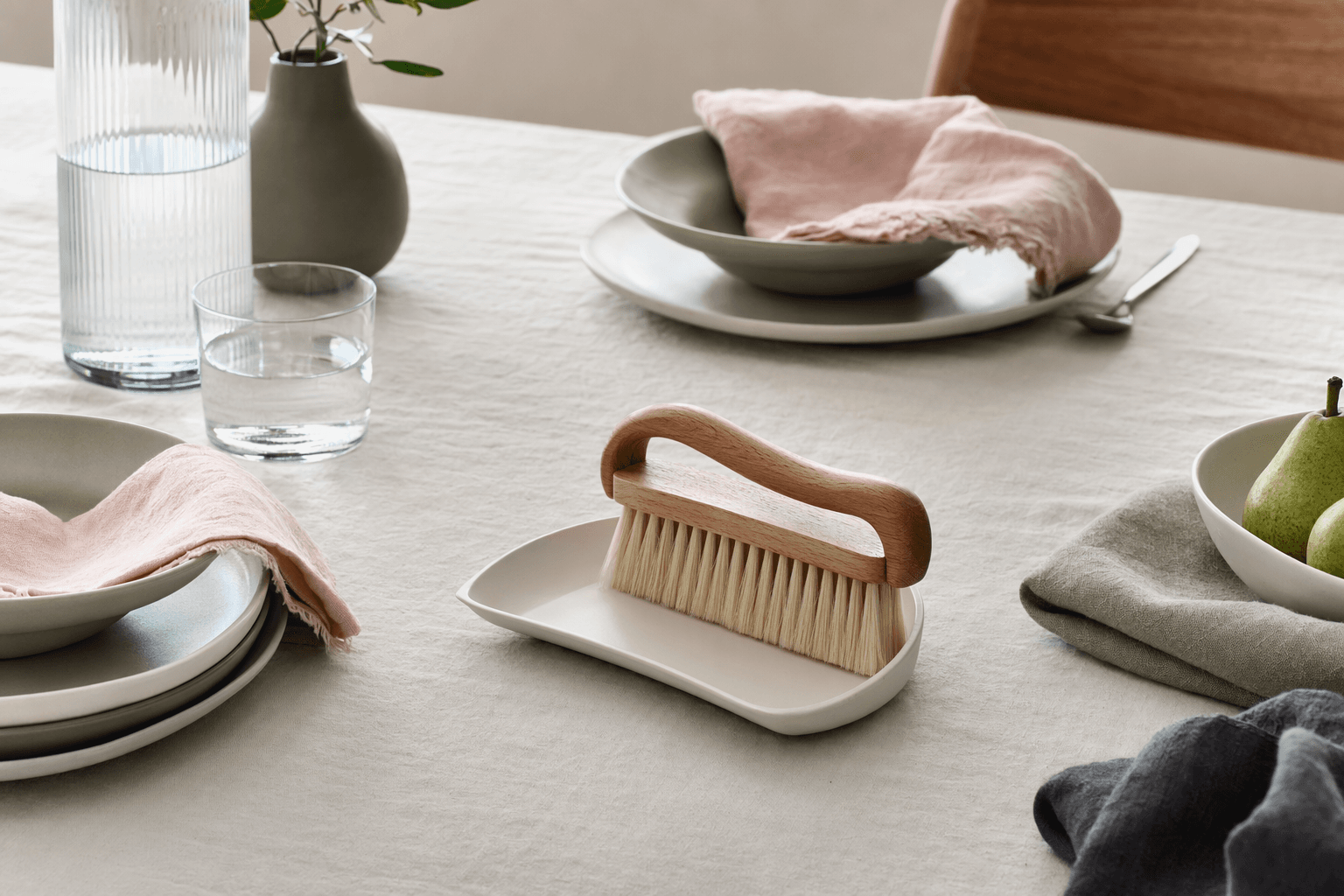 Table Crumb Brush — On the table
